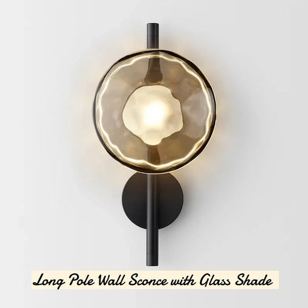 Modern Minimalist Art Frosted Cover Long Pole Wall Lamp Corridor Restaurant Hotel Corridor Bedroom Decoration Bedside Lamp