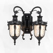 SANDIY Outdoor Wall Light Fixtures Retro Porch Lamp Exterior Nighting Sconce for House Front Door Garage Patio Bronze+Glass E27