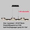 Modern Luxury Nordic Style Aluminum Circle Shaped LED Pendant Light Art Creative Lamp for Living Room Home Decoration Chandelier