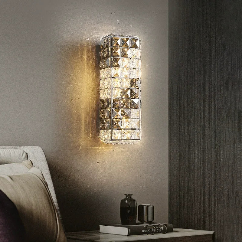 Crystal LED Wall Lights High-end Modern Interior Wall Lamps Bedside TV Background Restaurant Decor Lighting Fixtures