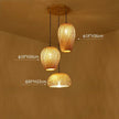 Japanese Chandelier Natural Bamboo Rattan Pendant Lights Handmade Weaving Hanging Lamps Wicker Shades E27 Lighting Suspension