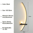 Nordic LED Wall Lamp Stripes Wall Sconce for Bedroom Bedside Living Room Study Stairs Home Decor Indoor Lighting Fixture Luster