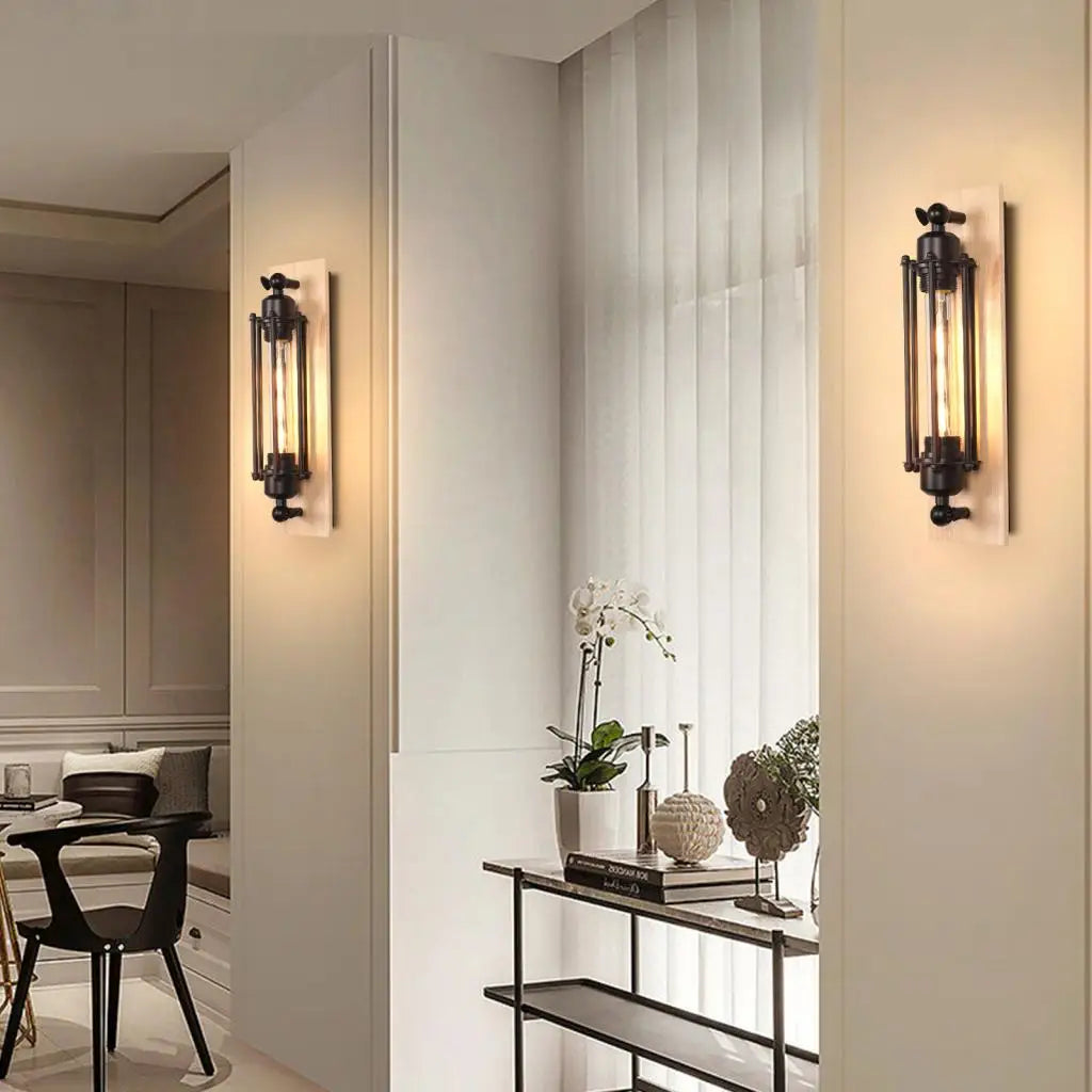 Retro Industrial Iron Wall Light Corridor Staircase Restaurant Loft Wall Sconce Bedroom Bedside Lamp Home Decor Indoor Lighting