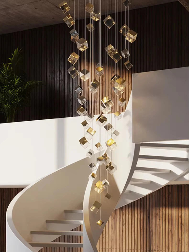 Nordic home decoration, stair chandelier, living room and dining room Pendant lights, ceiling light, indoor lighting