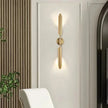 Moderm Luxury Single Double Head Wall Lamp Golden Lnclined Tube Wall Light Mirror Light Stair Living Room Bedroom Deco Luminaire