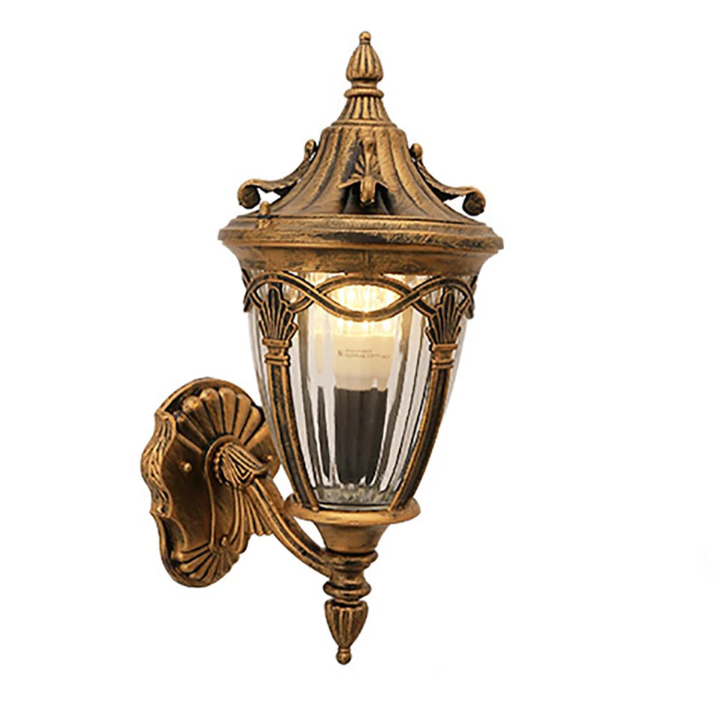 SANDIY Outdoor Wall Lights External Sconce Lamp LED Porch Luminaire Retro Balcony Patio Fence Lighting 220v 110v Glass Latern
