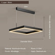 2026 LED Square Pendant Light For Dining Room Bedroom Living Room Home Loft Decor Modern Black Aluminum Hanging Lamp
