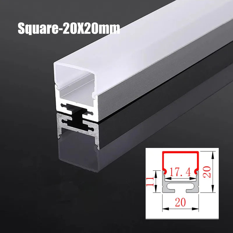 270 Luminescence Circular Led Aluminum Profile 20/30/40Mm Led Channel Diffuser Linear Bar Light Long Strip Pendant Lamp Tubes