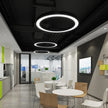 LED round Ring Chandelier Industrial Style for Office Shop Lobby Circle Engineering Lighting Fixture