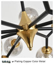 LED Glass Ball Chandelier Pendant Light for Indoor Decorative Lighting - Living Room Bedroom Dining Room