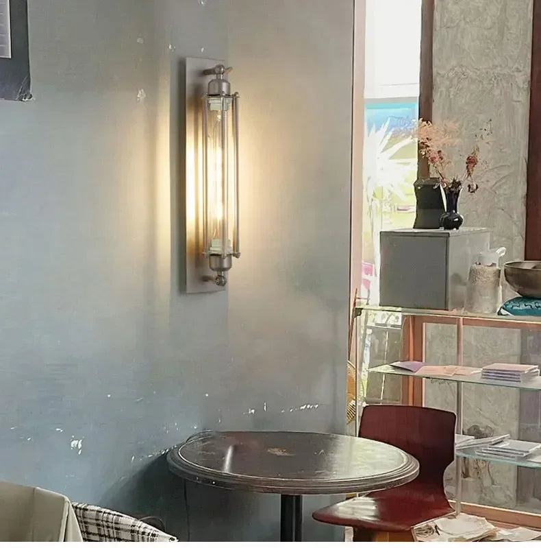 American Industrial Electroplated silver Vintage Wall Lamp 8W Led Wall Light Bedroom Cafe Restaurant Bedside Wall Light