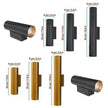 Modern Gold Pipe Wall Lamps Tube Light Home Decor Bathroom Bedroom Lamp Wall Sconces Led Mirror Light Loft Background lighting