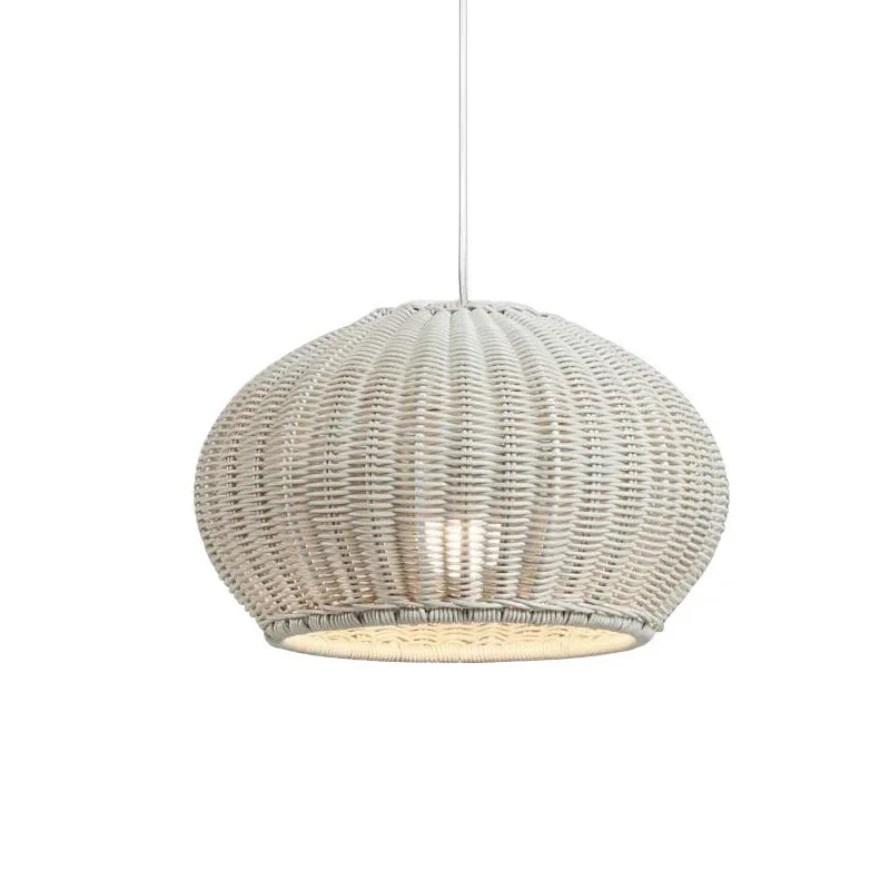 2025 Outdoor Waterproof Lustre Pendant Lights Chinese Style Courtyard Villa Hanging Lamp Garden Restaurant Rattan Weaving Lamp