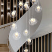 Nordic luxury White Magic bean Design glass LED Chandelier Lighting lustre Hardware Ceiling Duplex staircase Attic luminaire