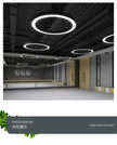 LED round Ring Chandelier Industrial Style for Office Shop Lobby Circle Engineering Lighting Fixture