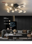 Light Luxury All Copper Living Room Ceiling Lamp, High-end Crystal Lamp, Creative Bedroom Lamp, Minimalist Dining Room Lamp