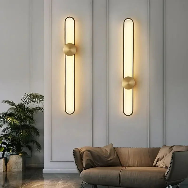Modern Sconce LED Long Wall Light for Bedroom Living Room Surface Mounted Background Room Decor Wall Lighting Fixture