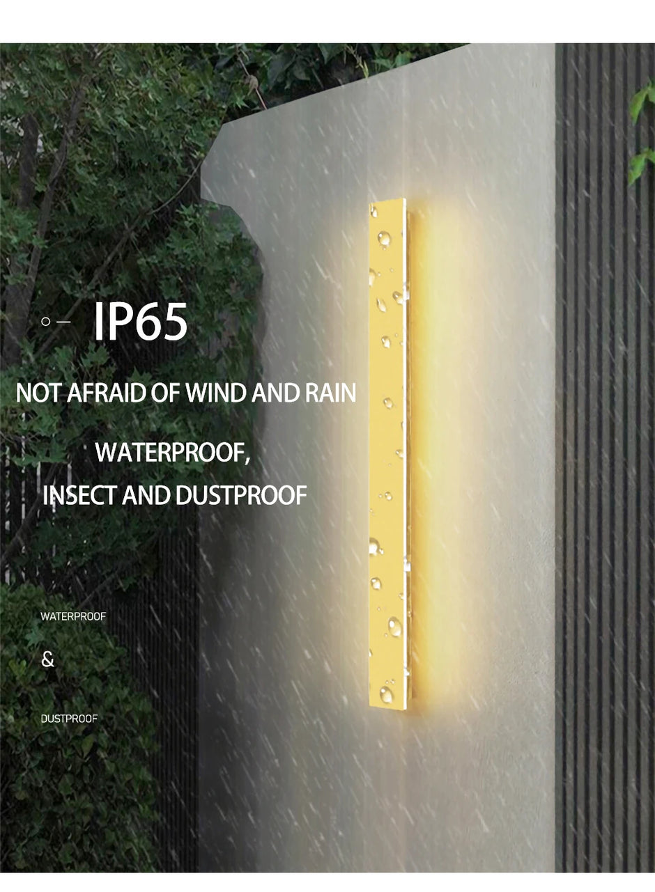 Long Wall Light Outdoor Lighting Waterproof Ip65LED Garden Country Villa Balcony Light Lnterior Wall Bedroom Living Room Light