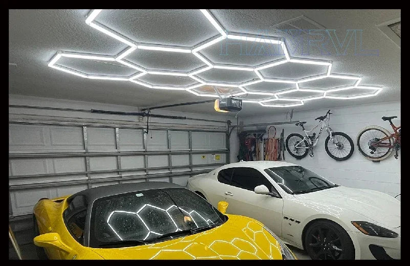 DIY Hair Salon Barbecue Shop Gym Bar Car Showroom 6000-6500k Garage Workshop Ceiling Light Honeycomb Tube Hexagonal LED Lighting