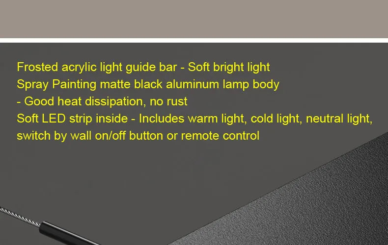 2026 LED Square Pendant Light For Dining Room Bedroom Living Room Home Loft Decor Modern Black Aluminum Hanging Lamp