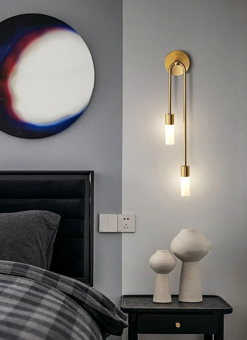 Black Gold LED Wall Lamps with G9 Light Bulb for Bedroom Bedside Interior LED Wall Lights Wall Sconce for Corridor Foyer Kitchen