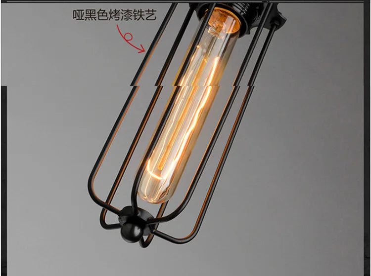 Creative Restaurant Chandelier Retro Wrought Iron Bar Table Cafe Shop Beauty Salon Internet Cafe Box Industrial Style Lamps