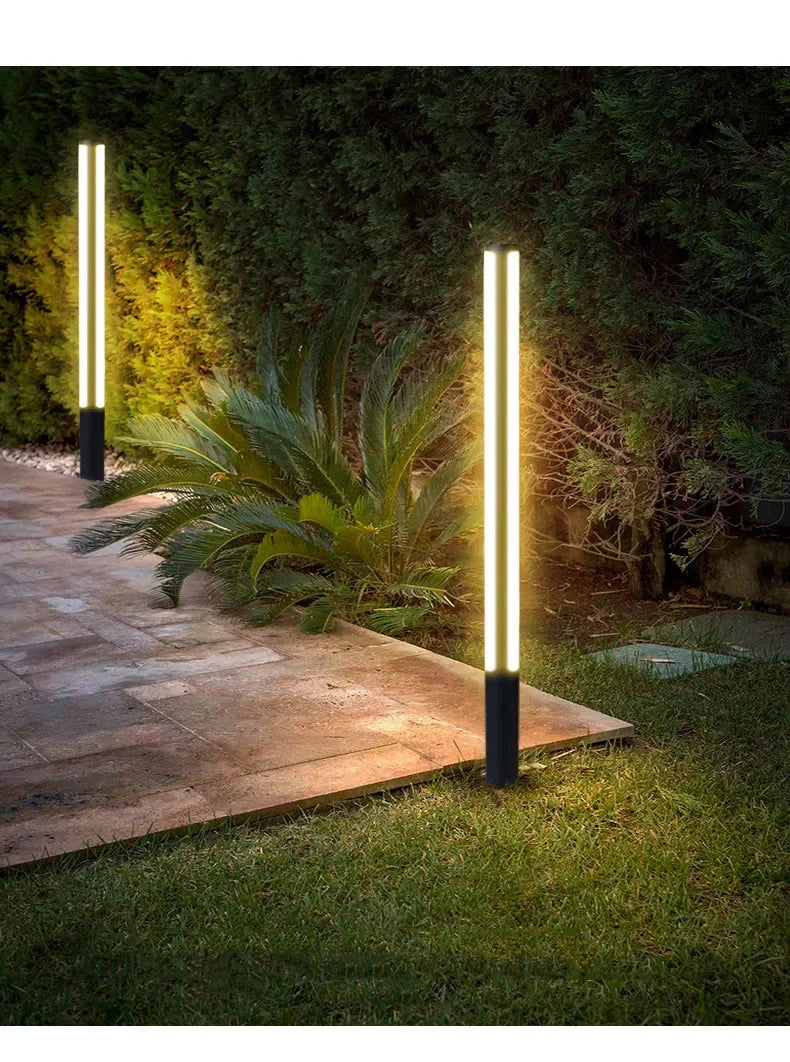 IP65 Waterproof LED Lawn Light 85-265V Landscape Trihedral luminescence Street Lamp For Villa Door Decoration,Outdoor overleng