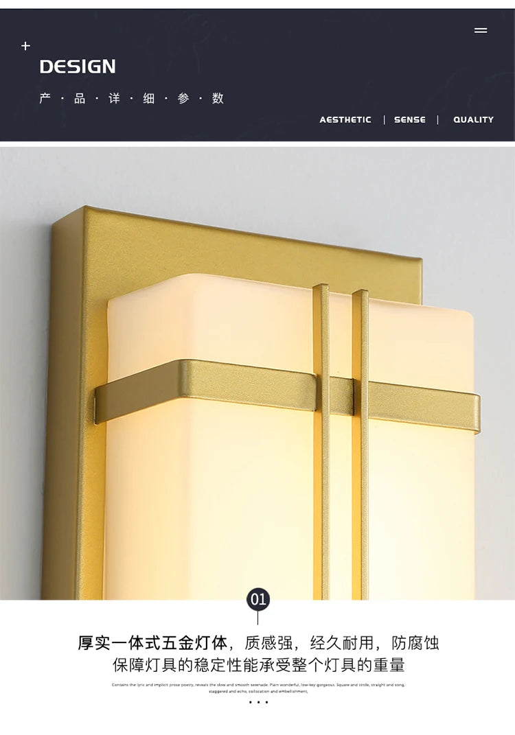 Outdoor wall lamp waterproof wall lamp Internet celebrity creative balcony aisle stairs bedroom living room new Chinese