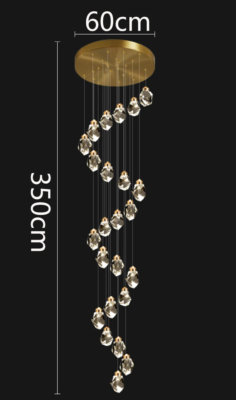 Modern home decoration crystal chandelier, stair Pendant lamp, living room Pendant lights, interior lighting