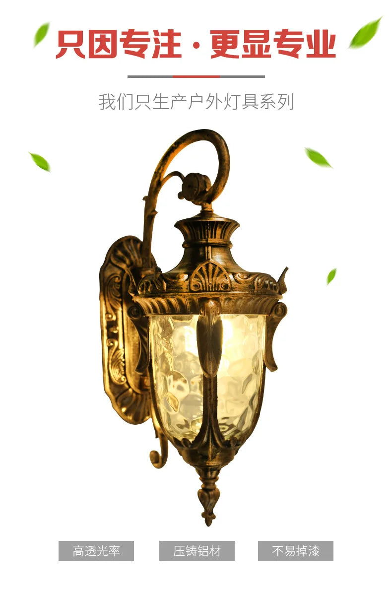 DurableEuropean Outdoor Wall Lamp Indoor And Outdoor Waterproof Led Wall Lamp Simple Corridor Gate Balcony Villa Courtyard Lamp