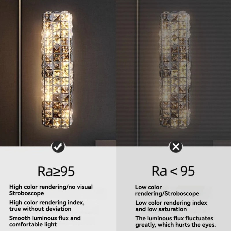 Crystal LED Wall Lights High-end Modern Interior Wall Lamps Bedside TV Background Restaurant Decor Lighting Fixtures