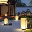 Japanese Style Garden Outdoor Waterproof LED Floor Lamp Simple Restaurant Hotel Acrylic Rechargeable Solar Power Standing Lamp