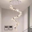 Modern home decoration crystal chandelier, stair Pendant lamp, living room Pendant lights, interior lighting