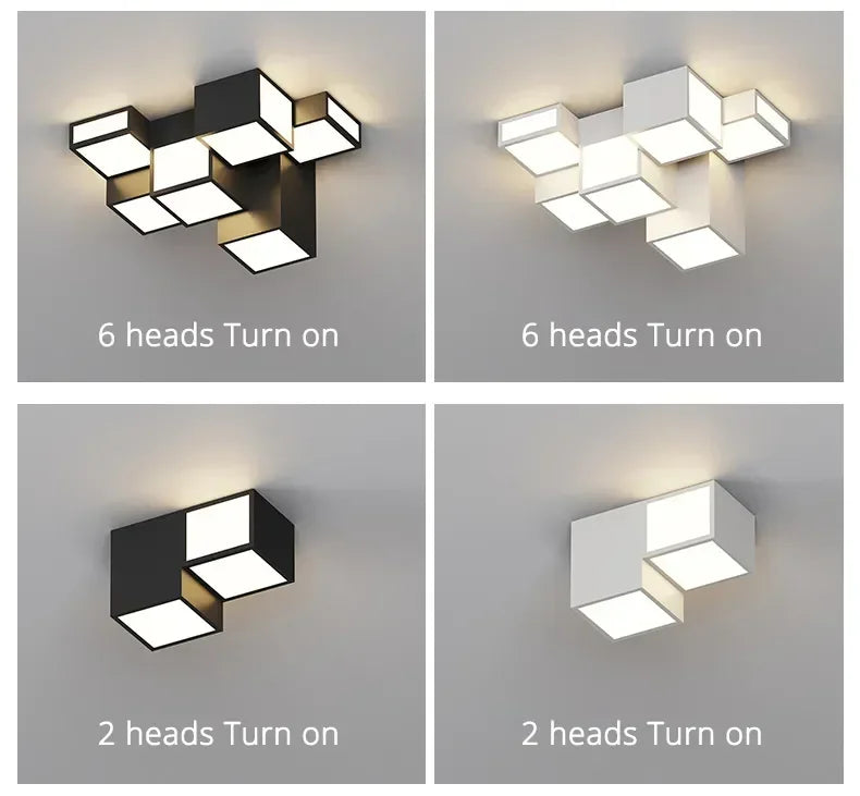 Nordic Designer Combination Honeycomb LED Indoor Ceiling Lamp,Remote Dimming Lustres Living Room Pendant Light Bedroom Decor