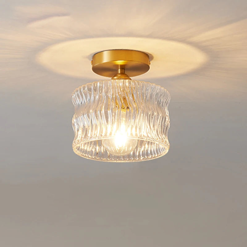 Modern Pendant Ceiling Lamp with Glass Shade for Kitchen Aisle Balcony Bedroom Home Art Deco Led Ceiling Lights Fixtures E27