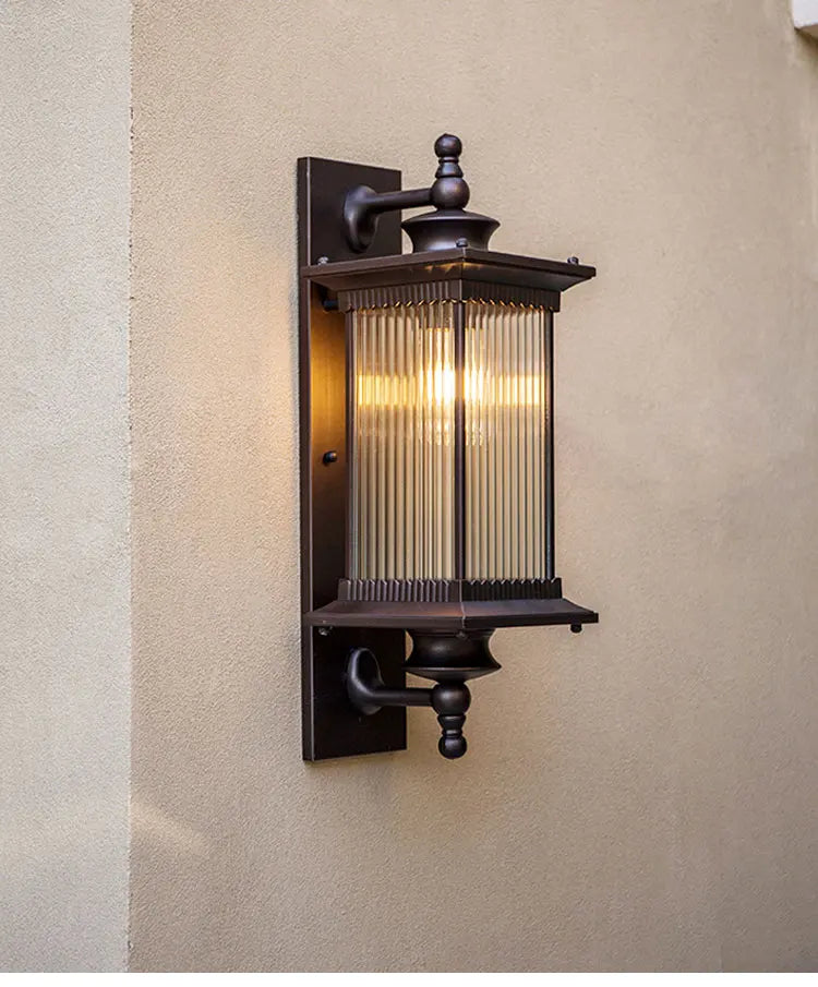 Retro Waterproof Outdoor Wall Lamp European Balcony Villa Garden Wall Light Courtyard Exterior Wall Lamp Corridor Aisle Lighting