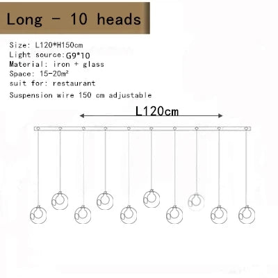 Nordic luxury White Magic bean Design glass LED Chandelier Lighting lustre Hardware Ceiling Duplex staircase Attic luminaire