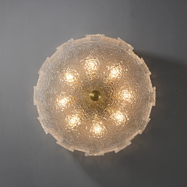 Glass ceiling lamp, bedroom lamp, American simple all-copper study restaurant glass ceiling lamp