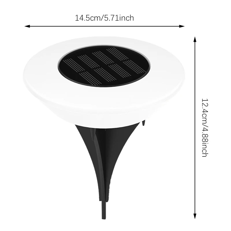 1/4PCS Solar Outdoor Lights 14LED Waterproof Lawn Lamp,360° Floor Lighting  for Garden Yard Driveway Patio Camping Summer Decor