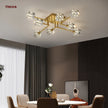 Light Luxury All Copper Living Room Ceiling Lamp, High-end Crystal Lamp, Creative Bedroom Lamp, Minimalist Dining Room Lamp