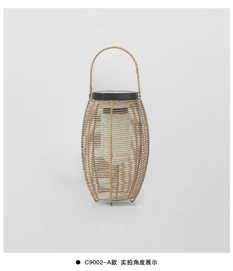 Solar GardenGarden Lawn Outdoor Portable Light Hanging Light Japanese Floor Light Balcony