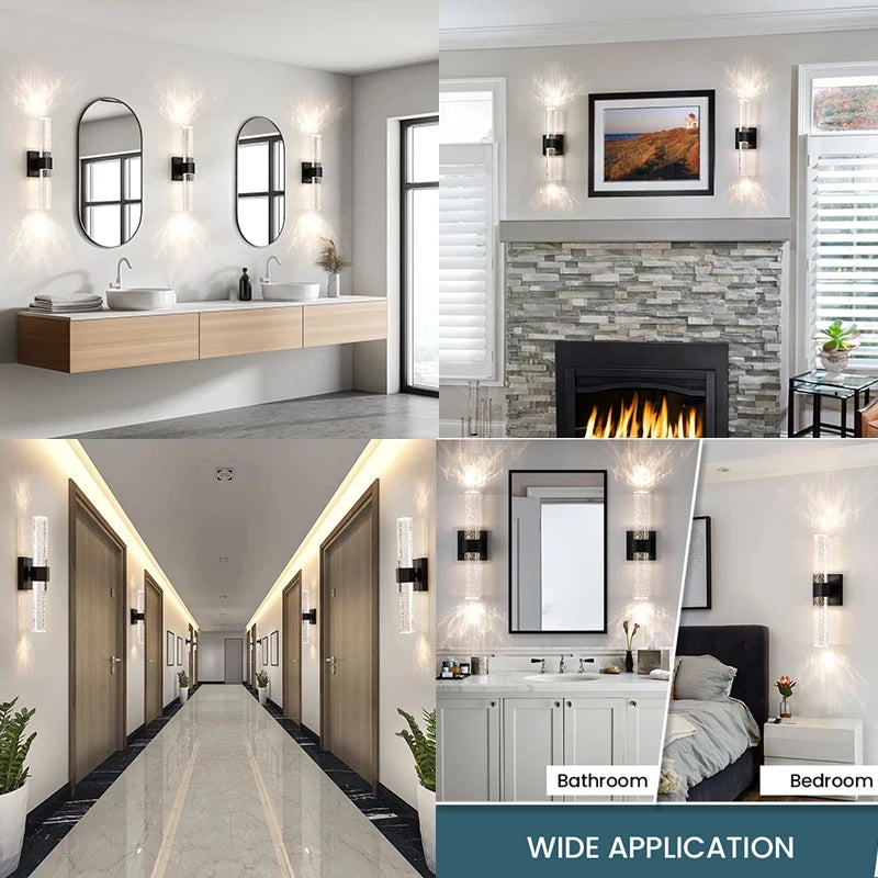Modern Bubble Crystal LED Wall Lamps Bathroom Dresser Living Room Bedroom Mirror Wall Sconces Indoor Decoration Lighting Lustres