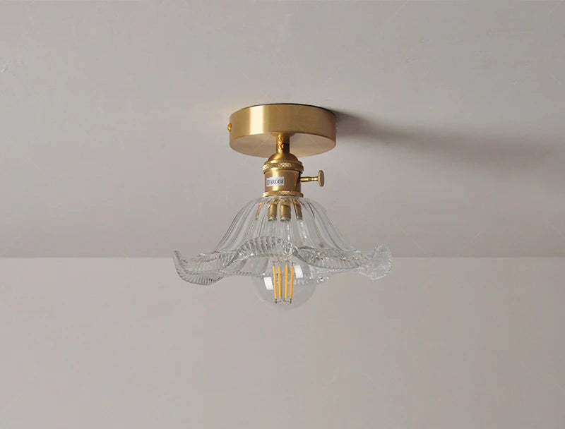 Modern Pendant Ceiling Lamp with Glass Shade for Kitchen Aisle Balcony Bedroom Home Art Deco Led Ceiling Lights Fixtures E27