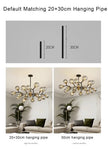 LED Glass Ball Chandelier Pendant Light for Indoor Decorative Lighting - Living Room Bedroom Dining Room