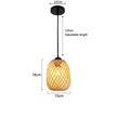 Japanese Chandelier Natural Bamboo Rattan Pendant Lights Handmade Weaving Hanging Lamps Wicker Shades E27 Lighting Suspension