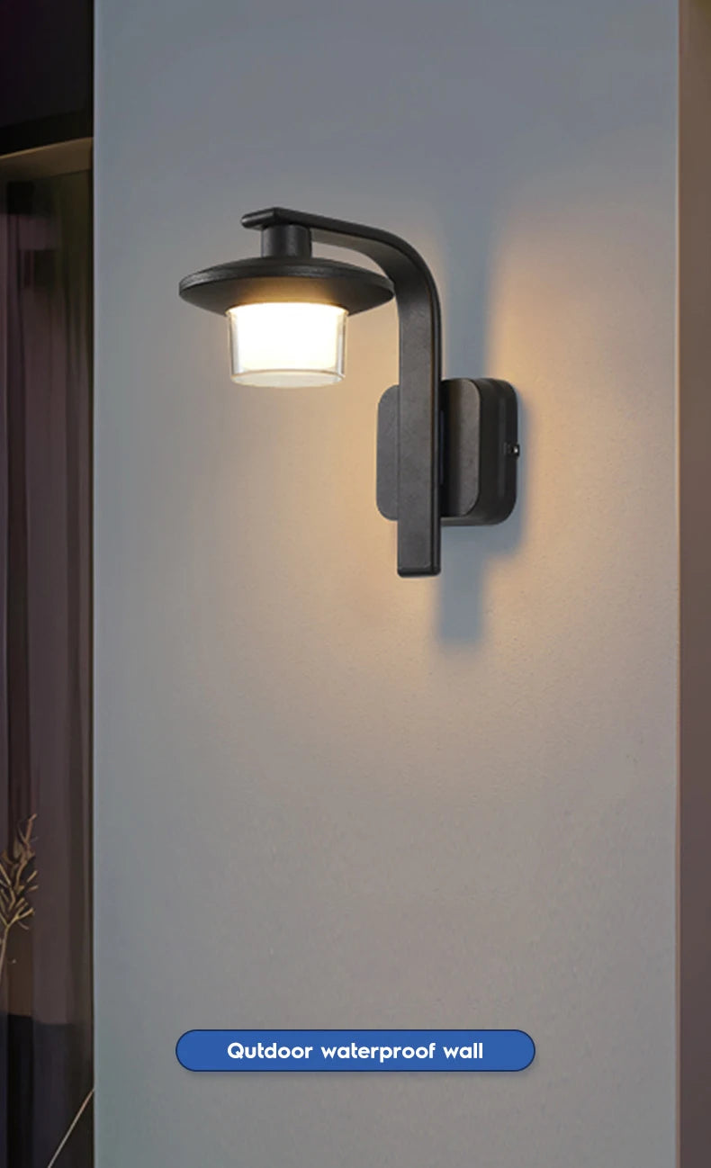 Waterproof LED Wall Light Creative Wall Light IP65 Courtyard Corridor Wall Decoration Modern Garage Balcony Atmosphere Light