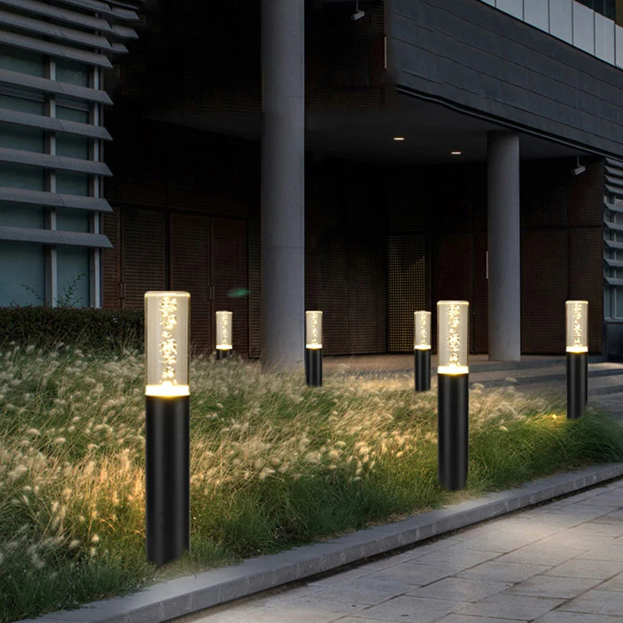 Outdoor Waterproof Acrylic LED Lawn Lamp 50/70CM Aluminum Pillar Garden Path Light Landscape Lawn Lights AC85-265V