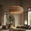 Wabi sabi Rattan Lamp japanese hand-woven bamboo light Living room Restaurant kitchen hanging lamp dining table lantern lamp