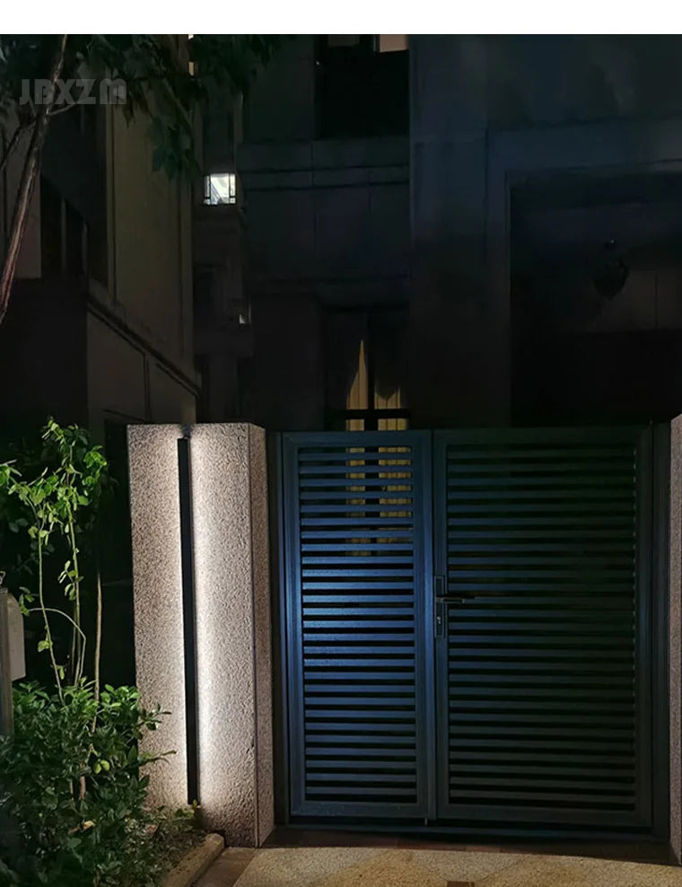 IP65 waterproof wall lamp minimalist led outdoor wall lamp black balcony terrace outdoor wall villa garden wall washer lamp