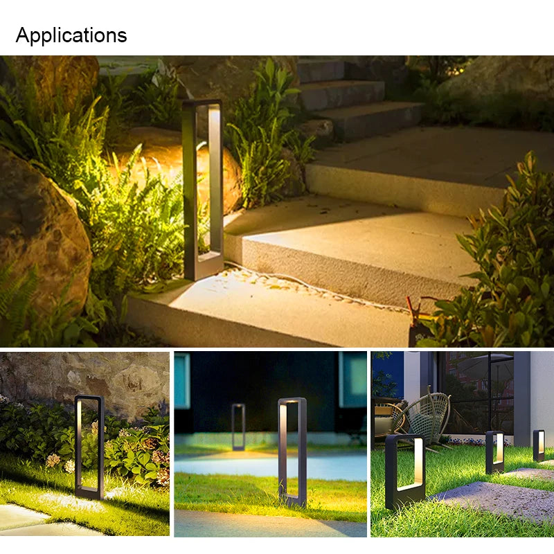 60Cm 80cm Waterproof Solar Garden Light Landscape Passage Highlighting Modern Light Emitting Diode Bollards Light